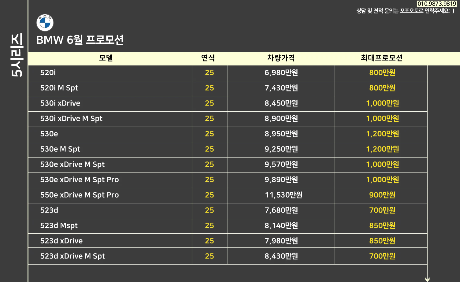 BMW 6월 프로모션